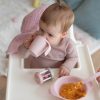  Familym Bioműanyag baba etetőkanál szett púderrózsaszín 3 db baba kanál készlet