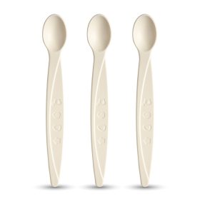   Familym Bioműanyag baba etetőkanál szett krémfehér 3 db baba kanál készlet