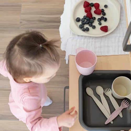 Familym Bioműanyag baba bögre púderrózsaszín baba pohár