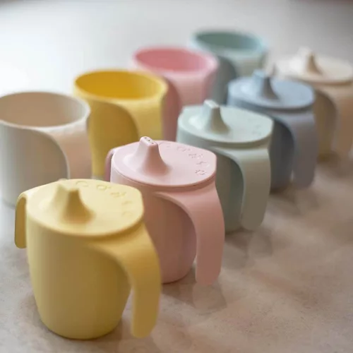  Familym Bioműanyag baba étkészlet szett 6 hónapos kortól púderrózsaszín