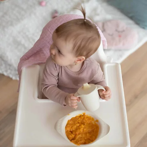  Familym Bioműanyag baba étkészlet szett 6 hónapos kortól krémfehér