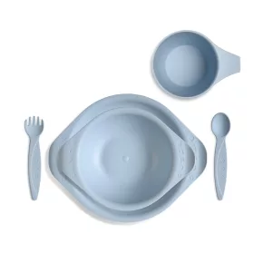    Familym Bioműanyag baba étkészlet szett 12 hónapos kortól tengerkék