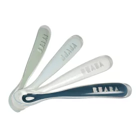   Béaba Ergonomikus Szilikon Hosszú Kiskanál szett - 4 db - Vihar
