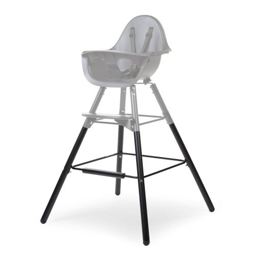 Childhome Evolu 2 Etetőszék Lábhosszabító + Footrest - Fa - Fekete