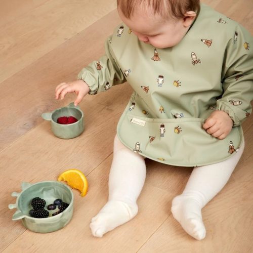 Nuuroo Luna etetőkabát- Light Green hosszú ujjú baba előke