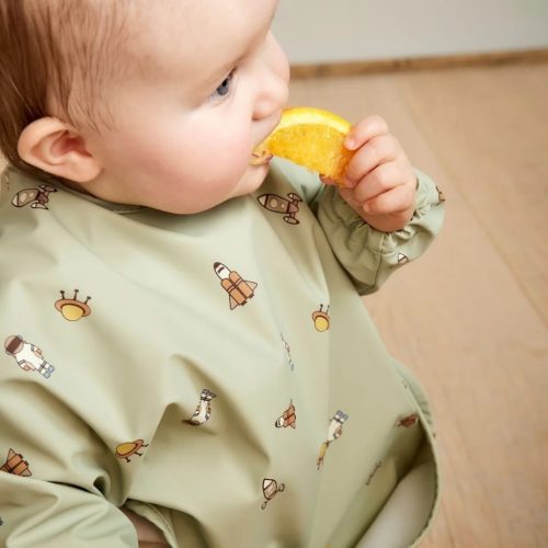 Nuuroo Luna etetőkabát- Light Green hosszú ujjú baba előke