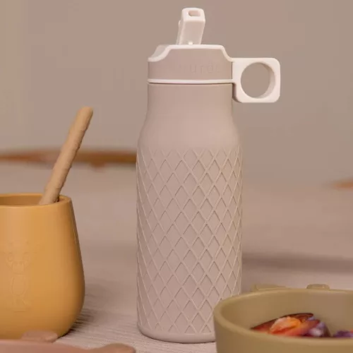 Nuuroo Isa szilikon ivópalack 400ml- Kavics baba-gyermek kulacs