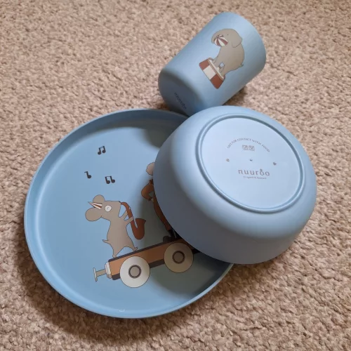 Nuuroo Marius PLA étkészlet 5 darabos -Dusty Blue gyermek és baba étkészlet