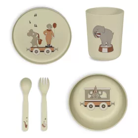  Nuuroo Marius PLA étkészlet 5 darabos - Crem gyermek és baba étkészlet