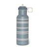 Nuuroo Conrad acél ivópalack 500ml- Kék csíkos gyermek-felnőtt kulacs rozsdamentes termosz