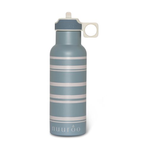 Nuuroo Conrad acél ivópalack 500ml- Kék csíkos gyermek-felnőtt kulacs rozsdamentes termosz