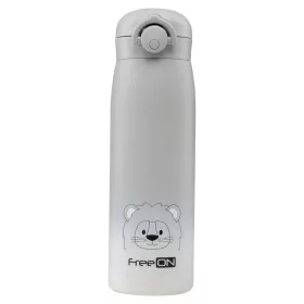 FreeON thermo kulacs 480ml- Szürke oroszlán