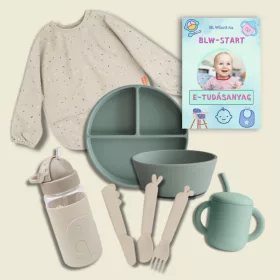   Natúr manna PRÉMIUM csomag Uniszex (hozzátápláláshoz) Előke, tányér, tál, kanál-villa szett, pohár