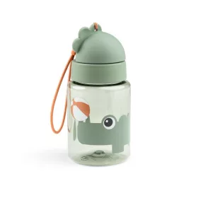   Done by Deer mini szívószálas kulacs, Playground, zöld baba-gyermek kulacs 280 ml
