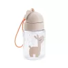 Done by Deer szívószálas kulacs, Celebration, homokszínű baba-gyermek kulacs 280 ml