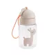 Done by Deer szívószálas kulacs, Celebration, homokszínű baba-gyermek kulacs 280 ml