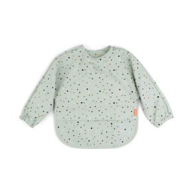   Done by Deer Hosszú ujjú előke - Happy Dots, zöld, baba előke