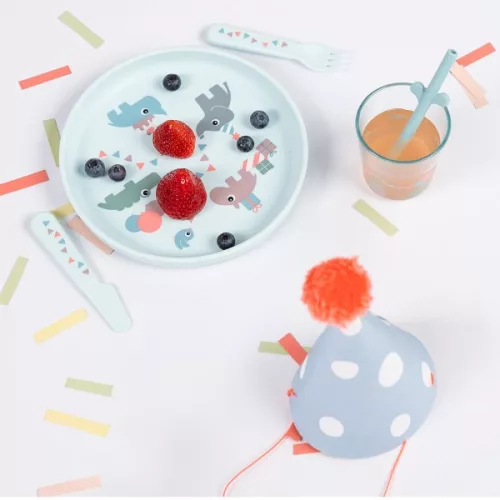 Done by Deer Foodie étkészlet, Celebration, kék