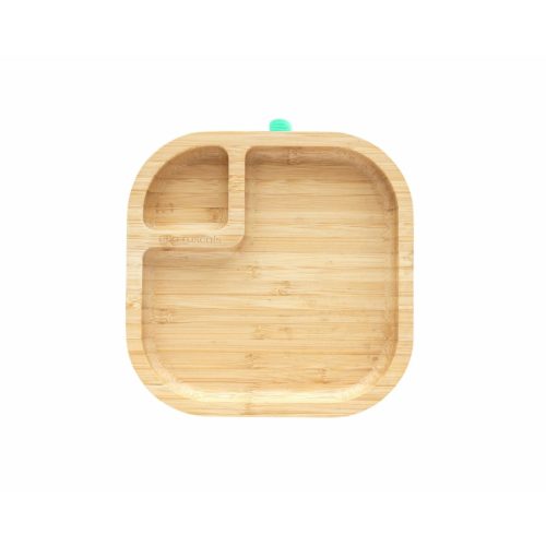 Baba bambusz tál - zöld Eco Rascals baba tányér lapos tányér