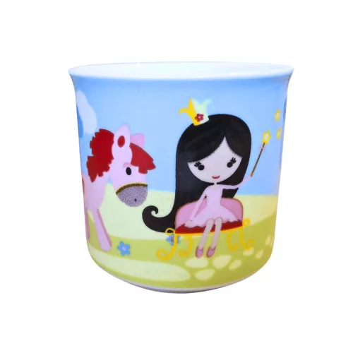 3 részes gyermek kerámia étkészlet (királylányos) lapos tányér, mély tányér, bögre