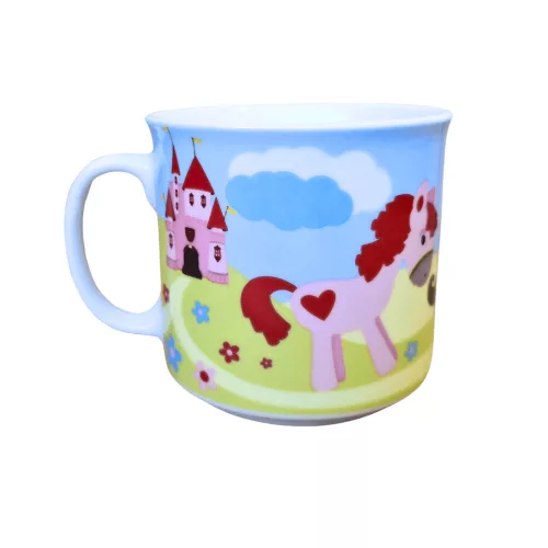 3 részes gyermek kerámia étkészlet (királylányos) lapos tányér, mély tányér, bögre