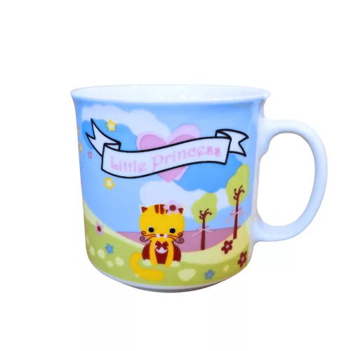 3 részes gyermek kerámia étkészlet (királylányos) lapos tányér, mély tányér, bögre