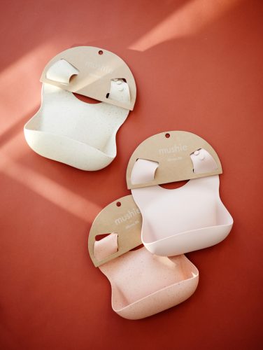 Előke (Púderrózsaszín) Mushie, baba előke