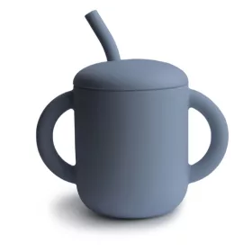   Szilikon szívószálas itatópohár (Szellő) Mushie baba pohár