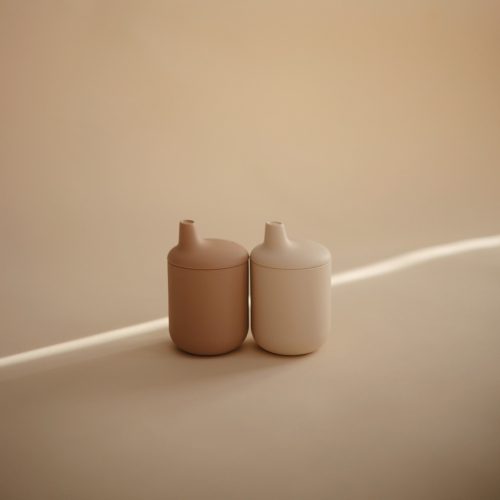 Szilikon itatópohár (Homok) Mushie baba pohár