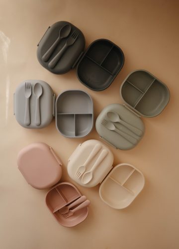 Mushie Uzsonnás doboz (Krémfehér) Mushie