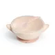 BabyOno tányér - tapadó aljú, fedeles, kanállal krém/rózsaszín 1063/06