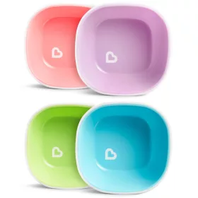   Munchkin tálka szett tapadó aljú Splash 2db 6hó műanyag baba tányér