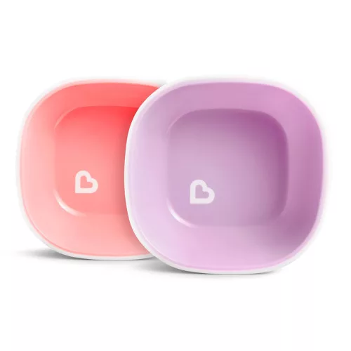 Munchkin tálka szett tapadó aljú Splash 2db 6hó műanyag baba tányér