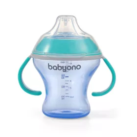   BabyOno itatópohár - csöpögésmentes puha csőrrel 3hó 180ml türkiz 1456/01 baba kulacs