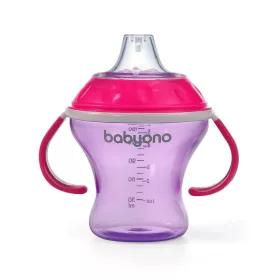   BabyOno itatópohár - csöpögésmentes puha csőrrel 3hó 180ml pink 1456/02 baba kulacs