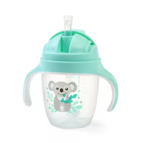   BabyOno itatópohár szívószállal füllel 240ml menta 1464/03 baba kulacs súlyozott