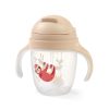 BabyOno itatópohár szívószállal füllel 240ml bézs 1464/04 baba kulacs súlyozott