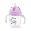 BabyOno itatópohár szívószállal füllel 240ml lila 1464/05 baba kulacs súlyozott