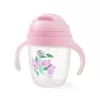 BabyOno itatópohár szívószállal füllel 240ml lila 1464/05 baba kulacs súlyozott