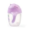 BabyOno itatópohár szívószállal füllel 240ml lila 1464/05 baba kulacs súlyozott