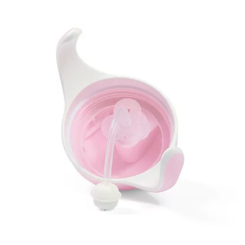 BabyOno itatópohár szívószállal füllel 240ml lila 1464/05 baba kulacs súlyozott