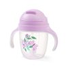 BabyOno itatópohár szívószállal füllel 240ml lila 1464/05 baba kulacs súlyozott