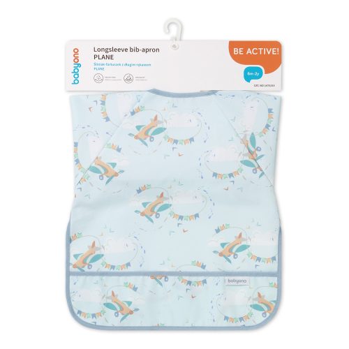 BabyOno előke - hosszú ujjas vízálló Plane 6hó-2év 1476/03