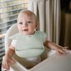 BabyOno előke szilikon ultravékony állítható menta 1639/03 baba előke, pajzs