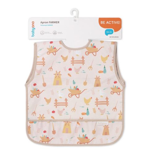 BabyOno előke vízálló Farmer 6hó-2év 1641/02 étkezéshez és játékhoz baba előke