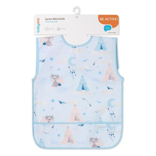 BabyOno előke vízálló Raccoon 2-4év 1642/01 étkezéshez és játékhoz baba előke