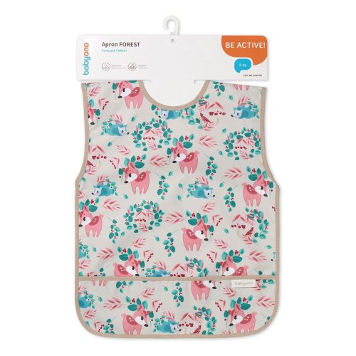 BabyOno előke vízálló Forest 2-4év 1642/02 étkezéshez és játékhoz baba előke