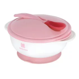   Kikkaboo tányér és kanál hõérzékelõs szilikon 2db pink