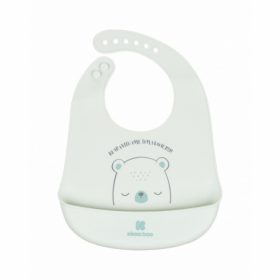 Kikkaboo előke szilikon Bear with Me menta, baba előke