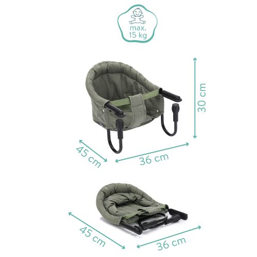 Fillikid etetõszék asztali - Flexi 398-37 ZÖLD melanzs, hordtáskával